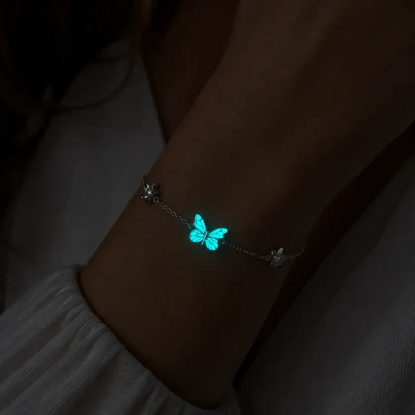 bracelet papillon lumineux