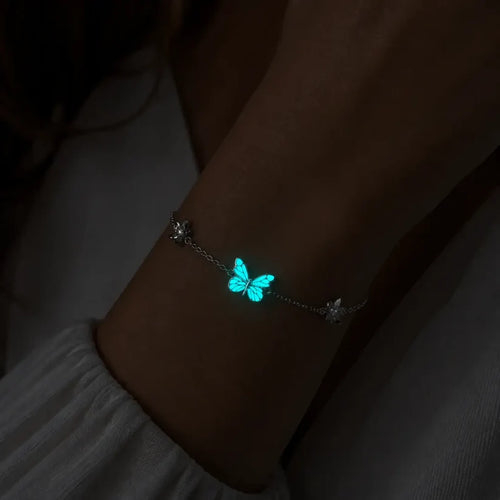 bracelet papillon lumineux